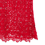 Gonna in pizzo floreale in rosso Norma kamali - donna 