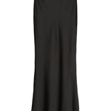 Gonna maxi con finitura satinata in nero Norma kamali - donna 
