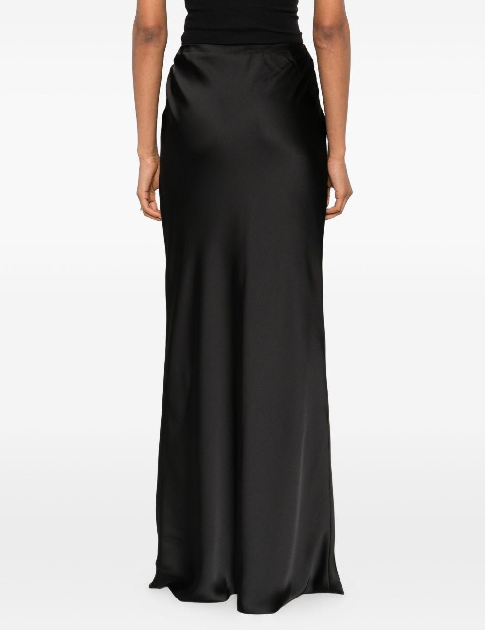 Gonna maxi con finitura satinata in nero Norma kamali - donna 