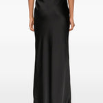 Gonna maxi con finitura satinata in nero Norma kamali - donna 