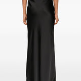 Gonna maxi con finitura satinata in nero Norma kamali - donna 