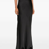 Gonna maxi con finitura satinata in nero Norma kamali - donna 