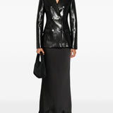 Gonna maxi con finitura satinata in nero Norma kamali - donna 