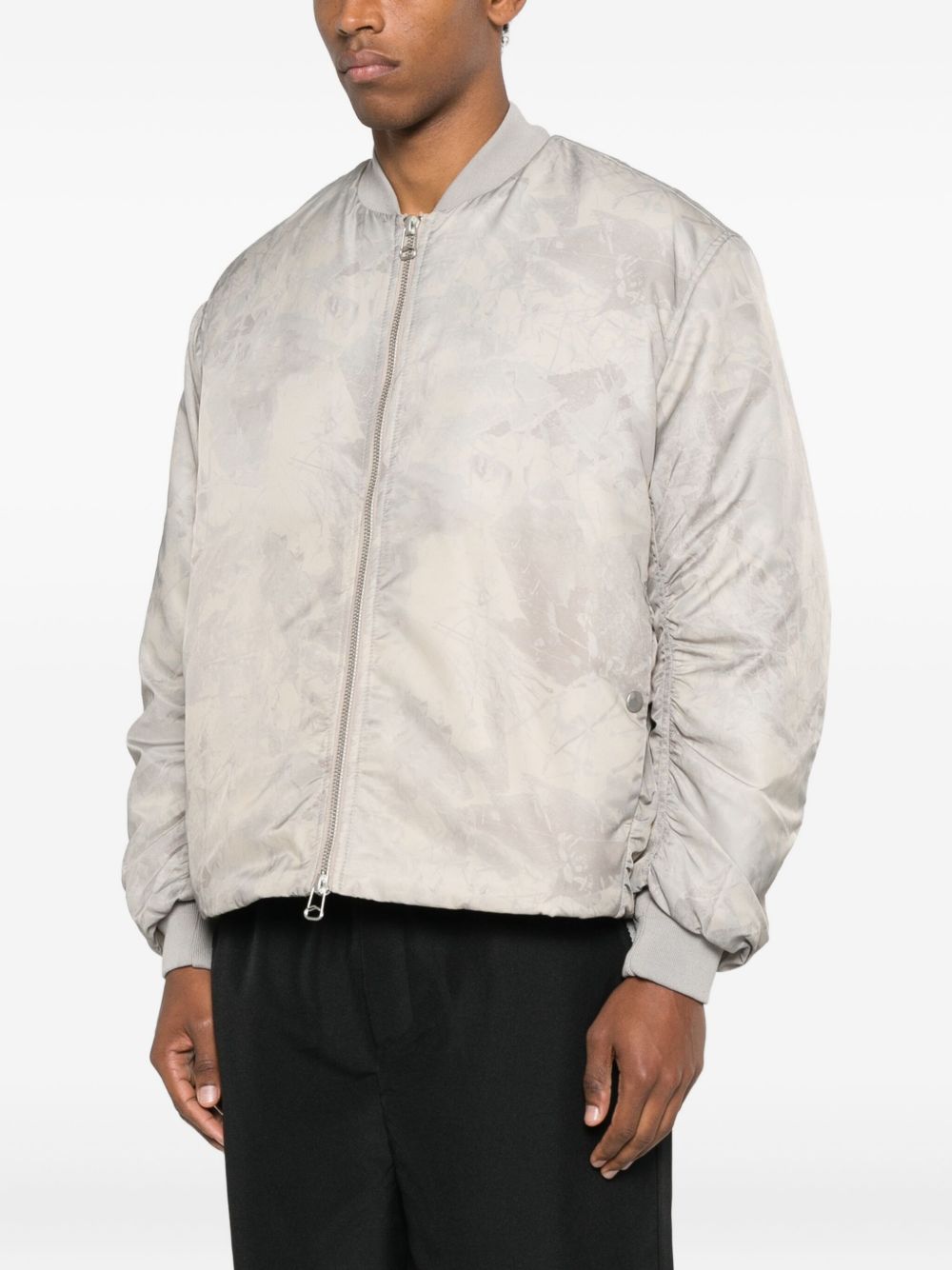 Bomber con zip in beige Oamc peacemaker - uomo 