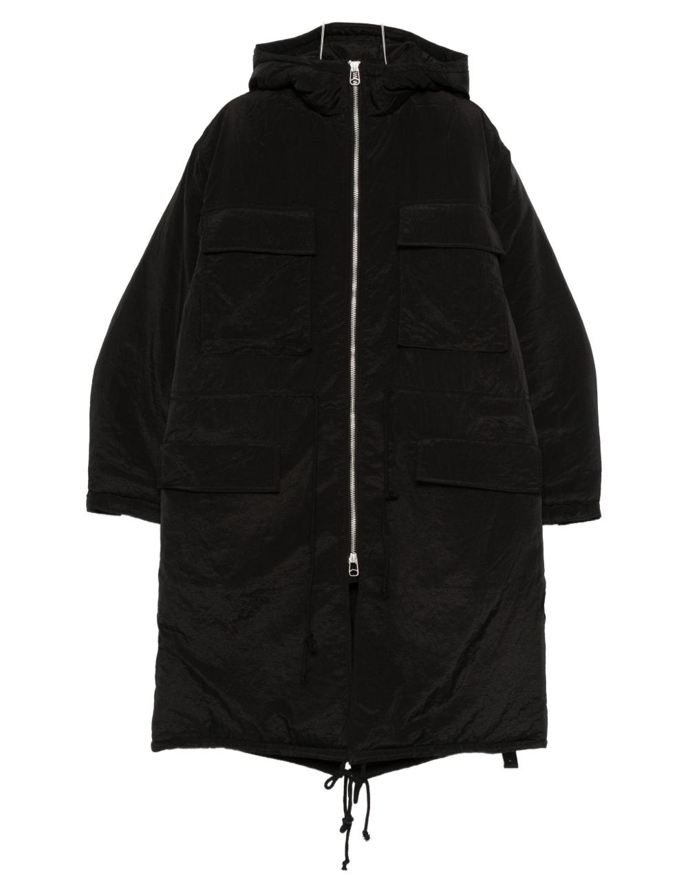 Cappotto con caqppuccio in nero Oamc peacemaker - uomo 