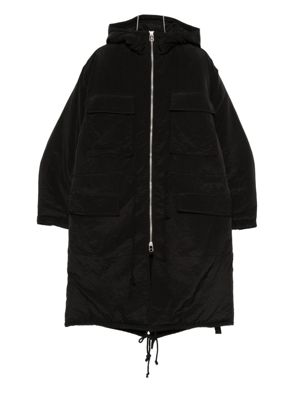 Cappotto con caqppuccio in nero Oamc peacemaker - uomo 