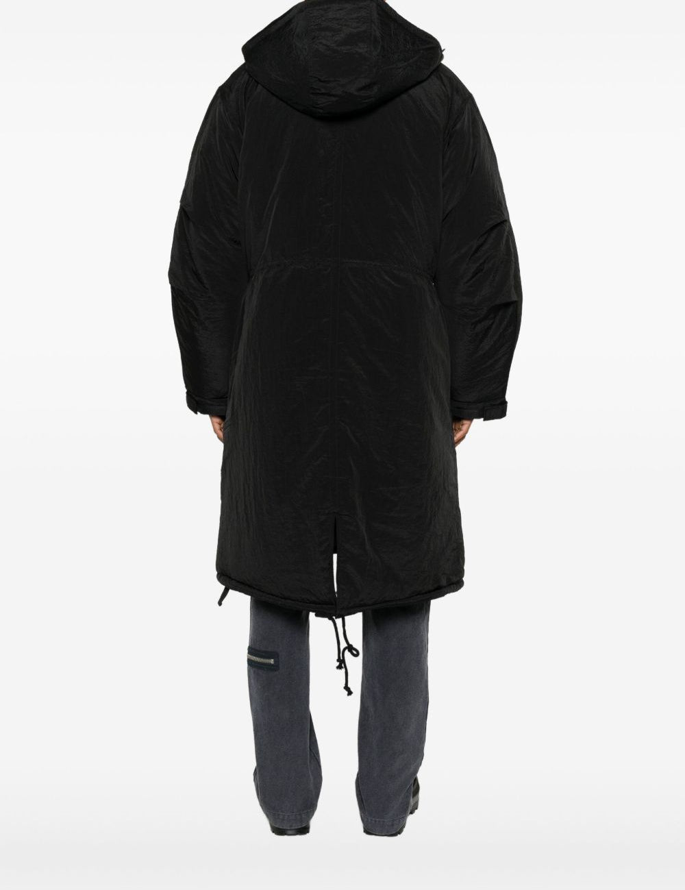 Cappotto con caqppuccio in nero Oamc peacemaker - uomo 