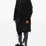 Cappotto con caqppuccio in nero Oamc peacemaker - uomo 