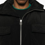 Cappotto con caqppuccio in nero Oamc peacemaker - uomo 