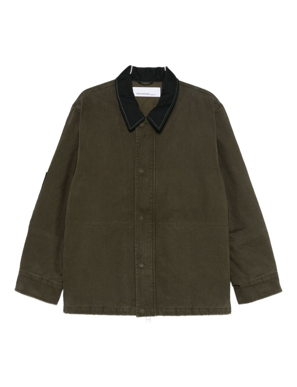 Giacca con colletto a contrasto in verde Oamc peacemaker - men 