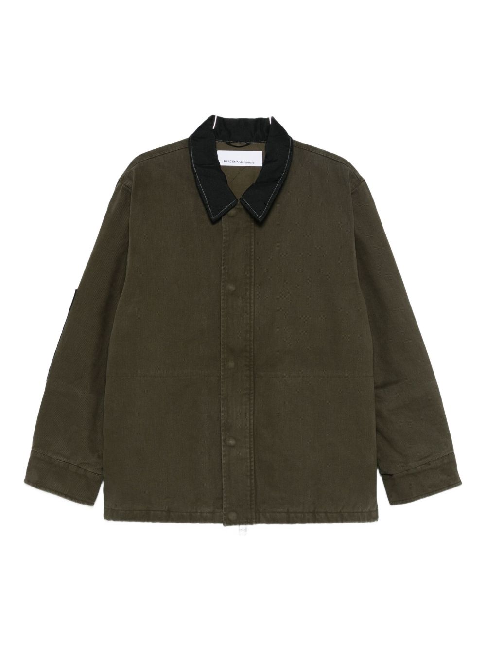 Giacca con colletto a contrasto in verde Oamc peacemaker - men 