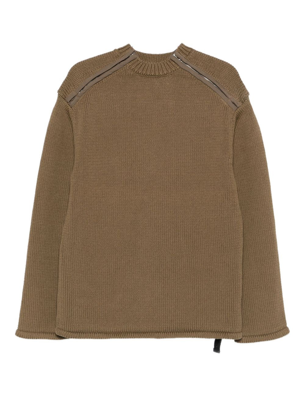 Maglione in maglia con zip sulla spalla in marrone OAMC PEACEMAKER - uomo 