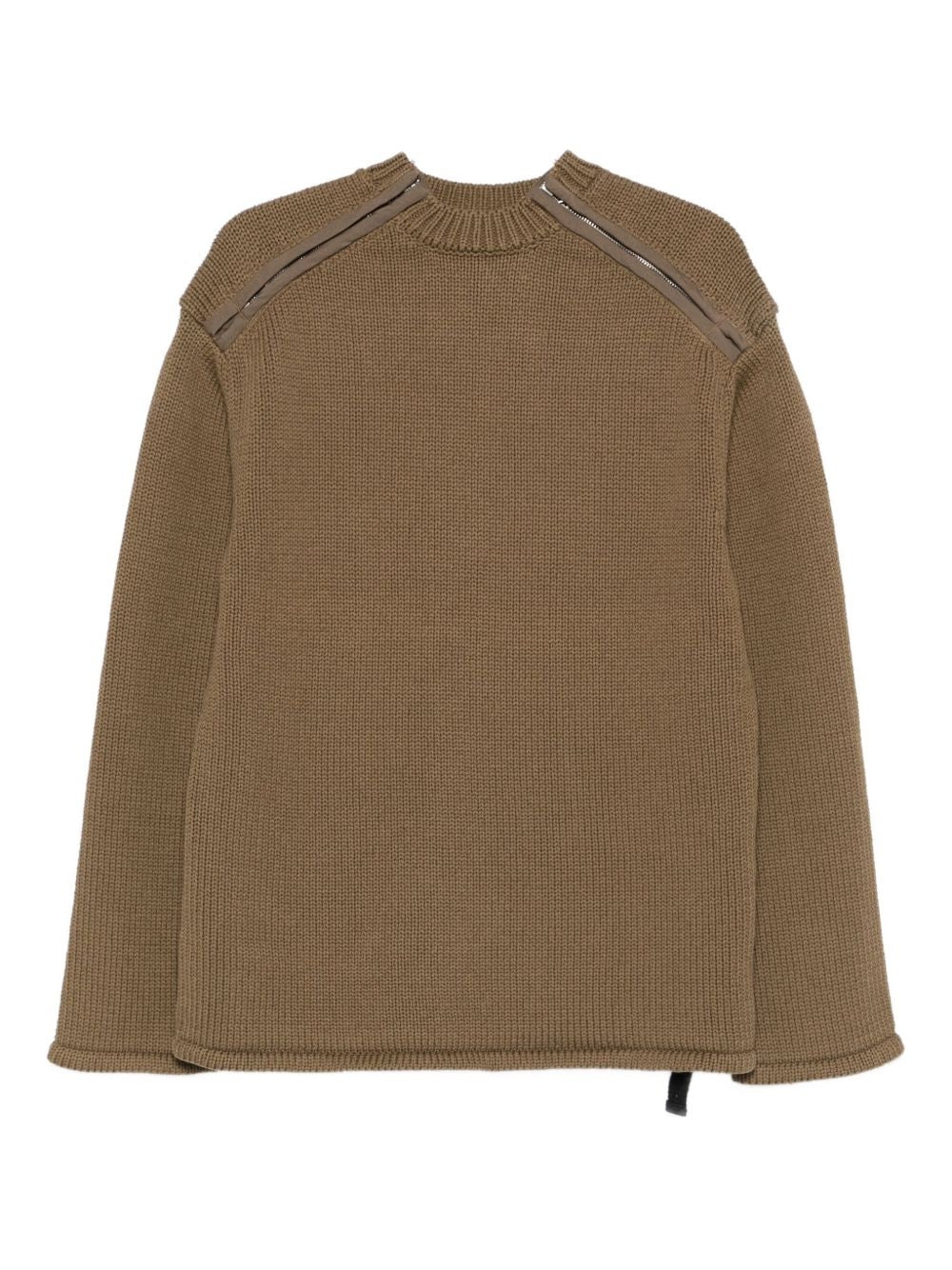 Maglione in maglia con zip sulla spalla in marrone OAMC PEACEMAKER - uomo 