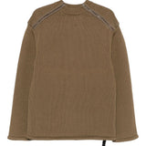 Maglione in maglia con zip sulla spalla in marrone OAMC PEACEMAKER - uomo 