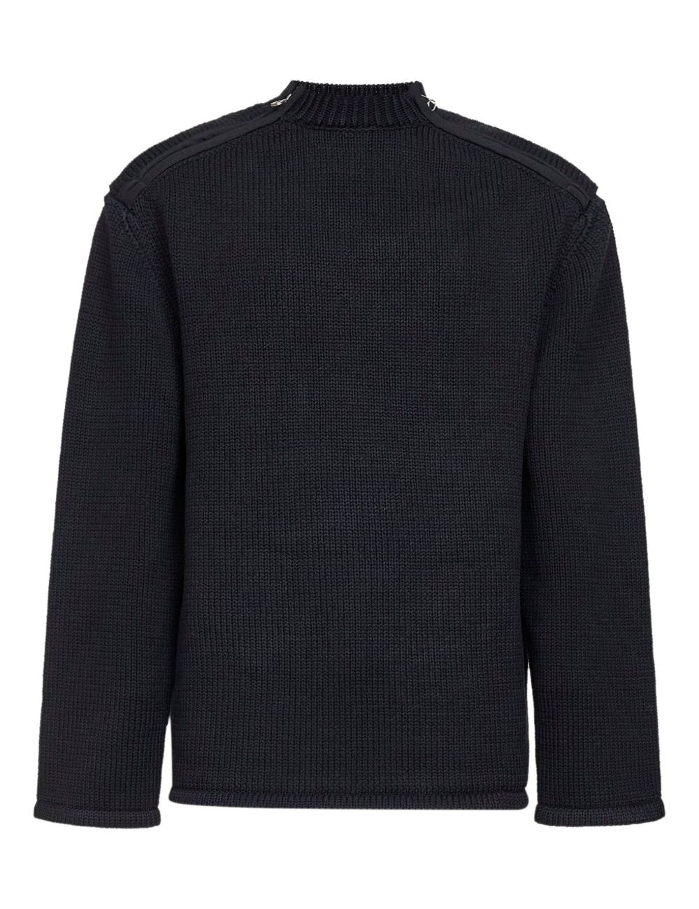 Maglione in maglia con zip sulla spalla in nero OAMC PEACEMAKER - uomo 