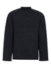 OAMC PEACEMAKER black knit sweater with shoulder zip - men
