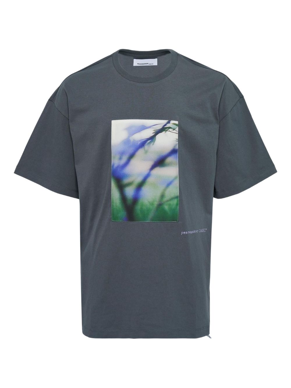 T-shirt con stampa in grigio Oamc Peacemaker - uomo 