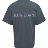 T-shirt con stampa in grigio Oamc Peacemaker - uomo 
