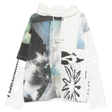 Felpa con stampa e cappuccio in bianco Oamc peacemaker - uomo 