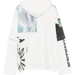 Felpa con stampa e cappuccio in bianco Oamc peacemaker - uomo 