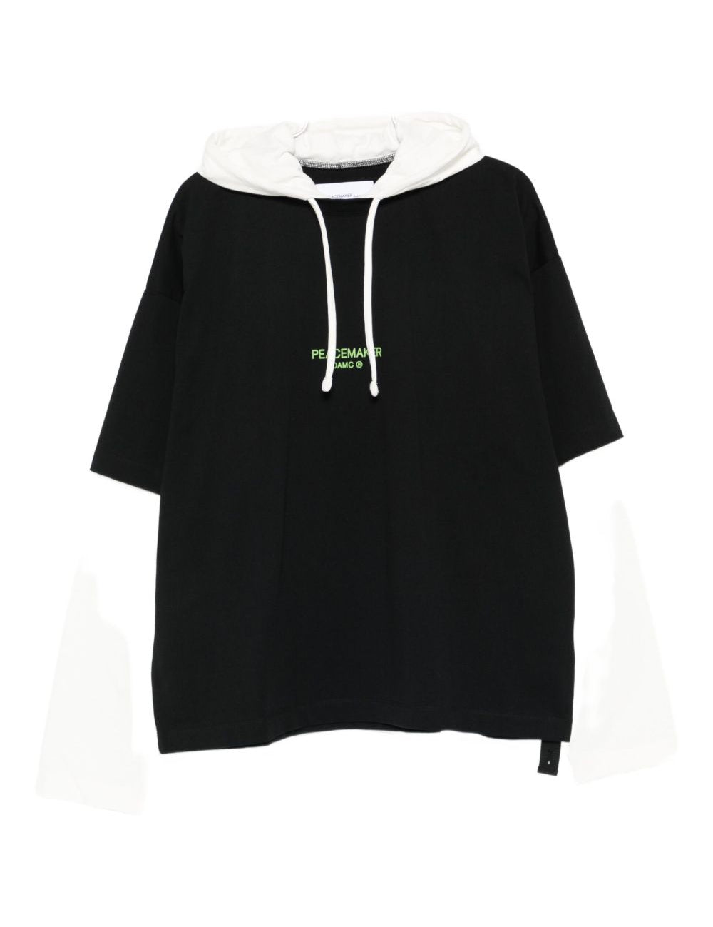 Felpa con cappuccio dynamo in nero e bianco Oamc peacemaker - uomo 