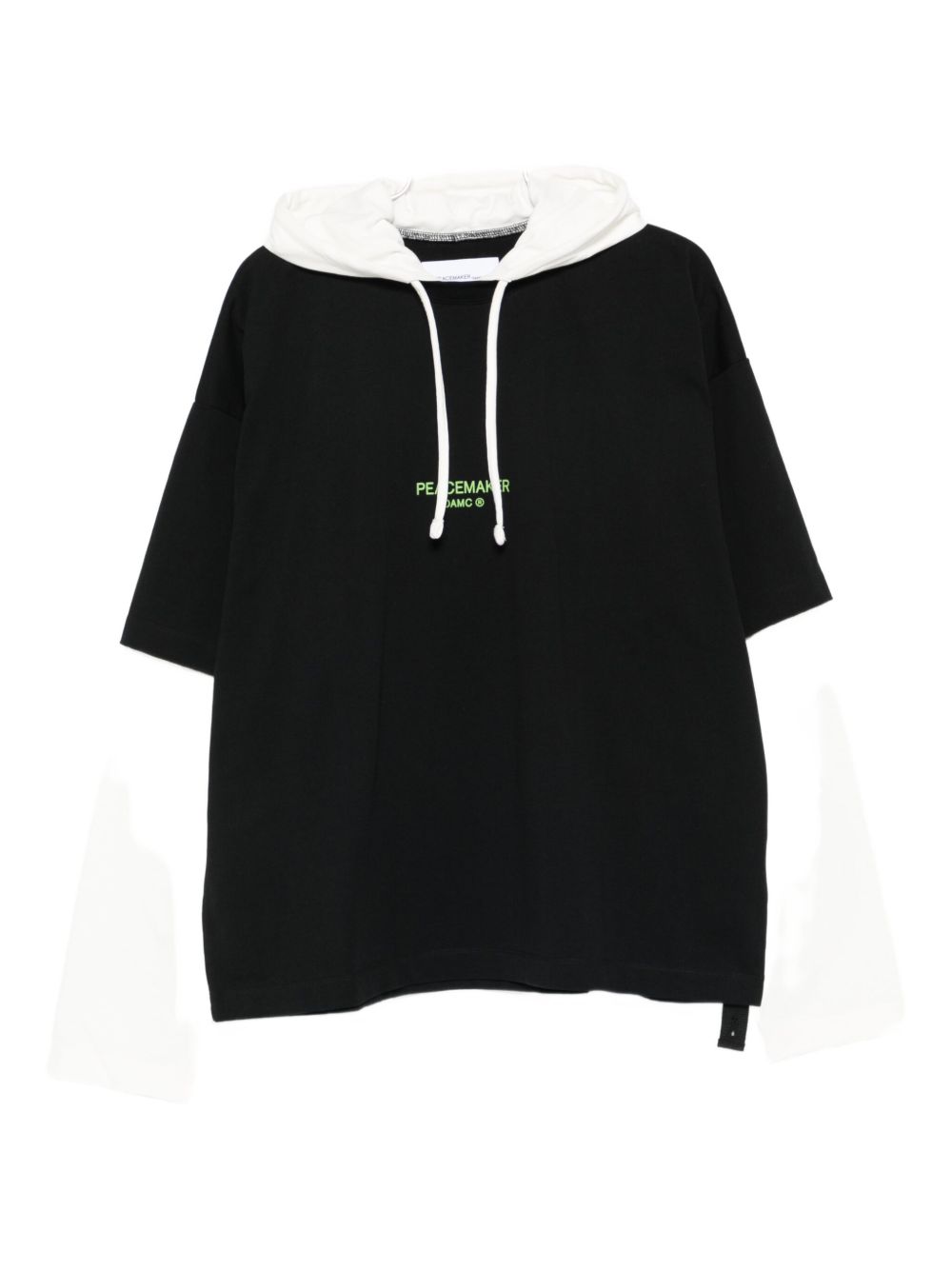Felpa con cappuccio dynamo in nero e bianco Oamc peacemaker - uomo 