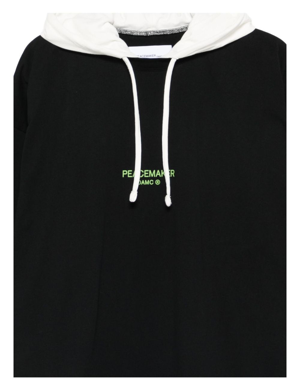 Felpa con cappuccio dynamo in nero e bianco Oamc peacemaker - uomo 