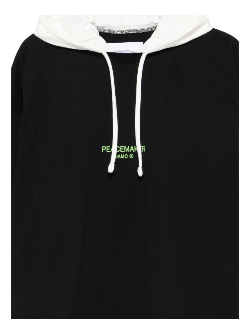 Felpa con cappuccio dynamo in nero e bianco Oamc peacemaker - uomo 
