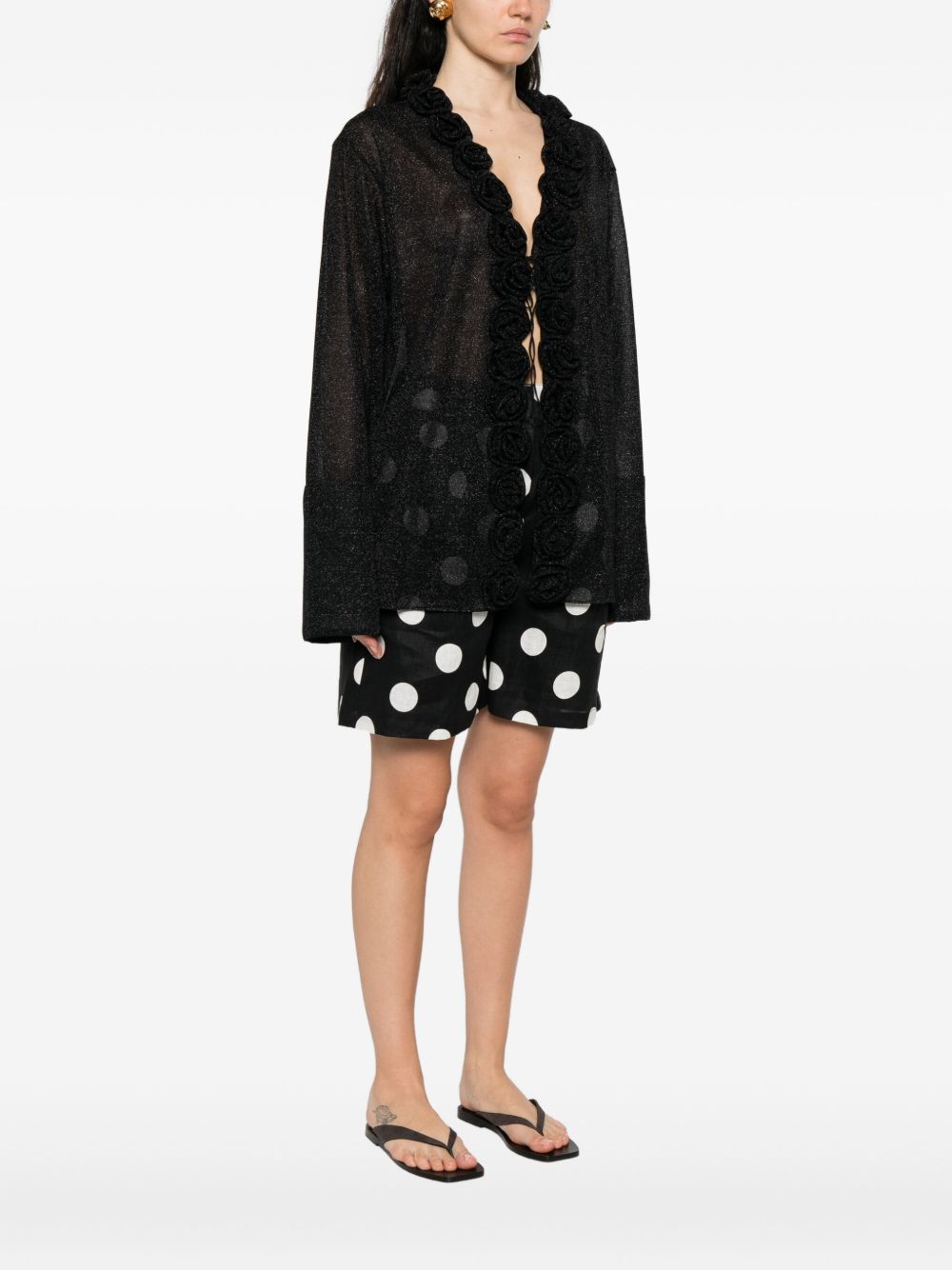 Blusa con decorazione in nero Oséree - donna 
