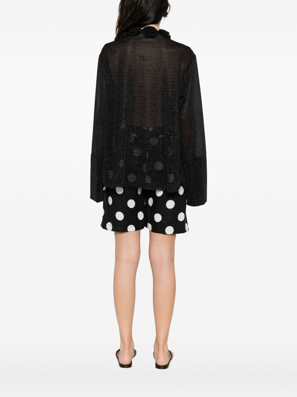 Blusa con decorazione in nero Oséree - donna 