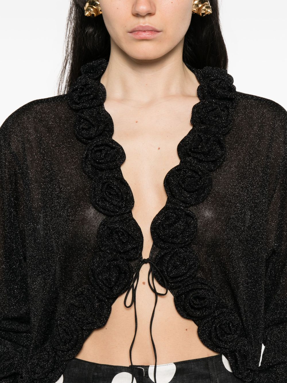 Blusa con decorazione in nero Oséree - donna 