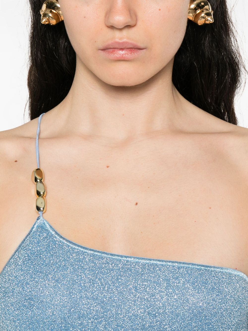 Abito monospalla con decorazione in blu Oséree - donna 