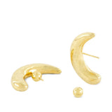 Orecchini mezza luna in oro placcato 