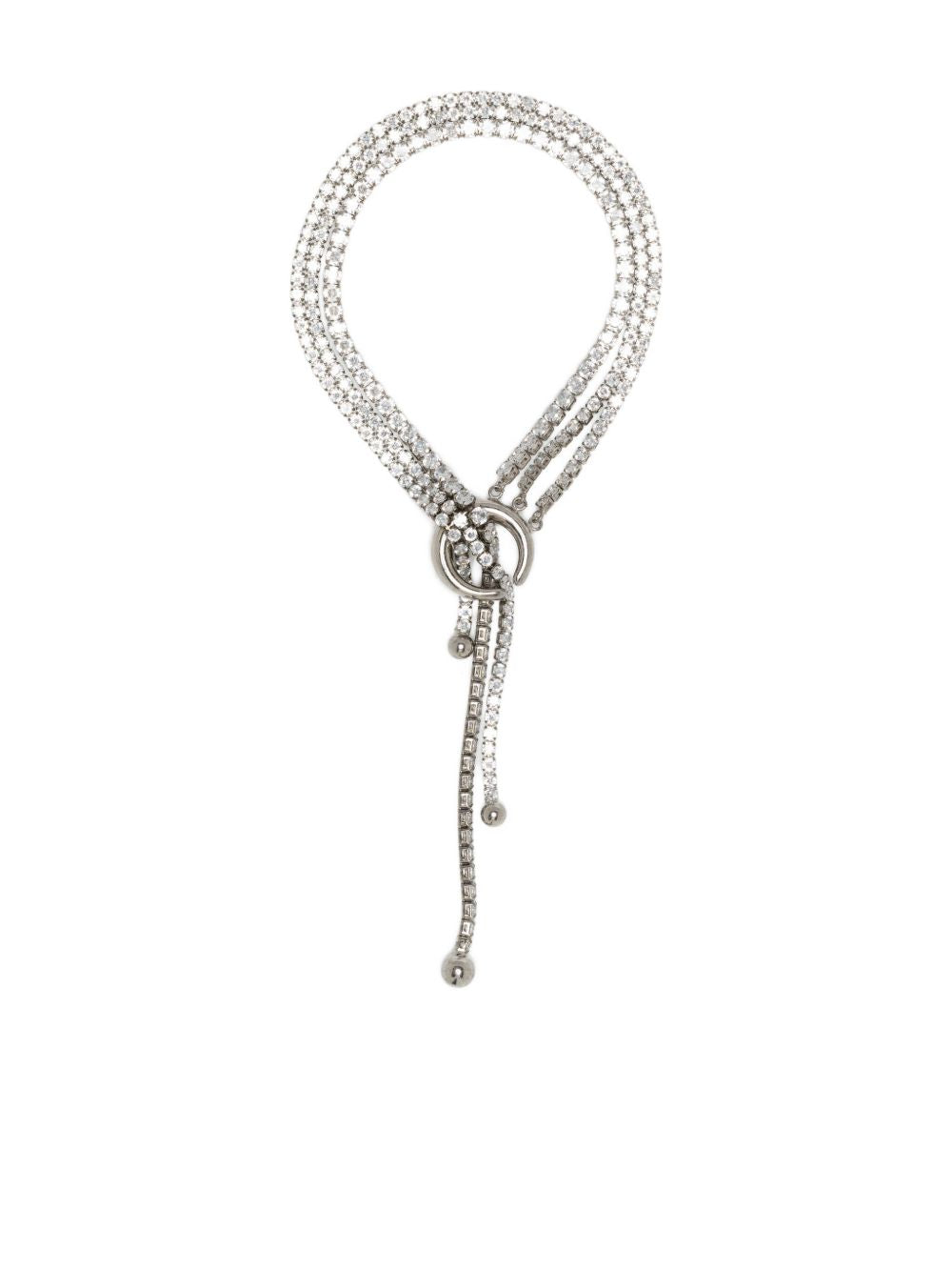 Ear cuff in argento con cristalli in argento 