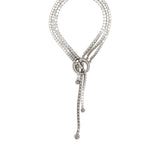 Ear cuff in argento con cristalli in argento 