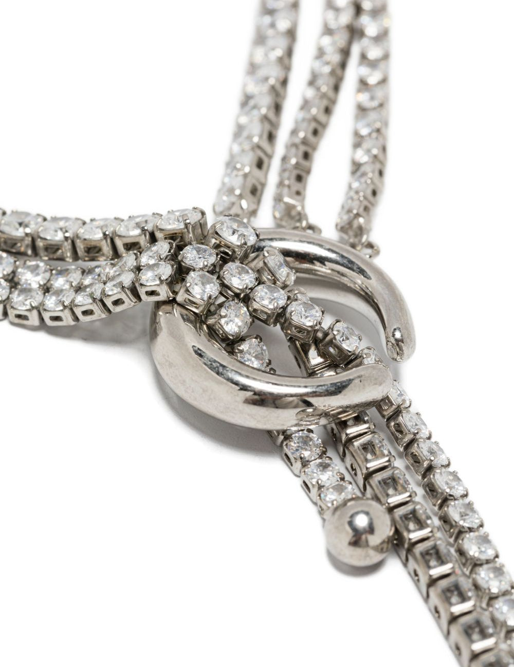 Ear cuff in argento con cristalli in argento 