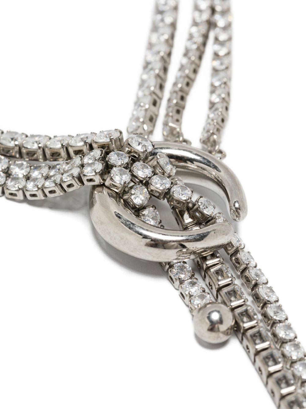 Ear cuff in argento con cristalli in argento 