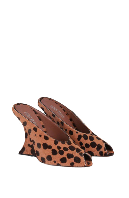 Mules con stampa nimalier Nina in marrone Paris Texas - donna 