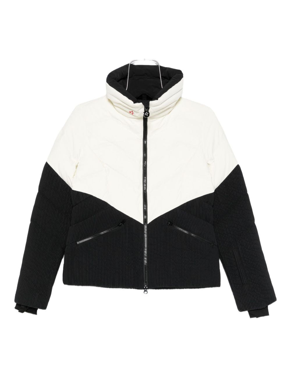 Giacca da sci bicolore in bianco e nero Perfect moment - donna 
