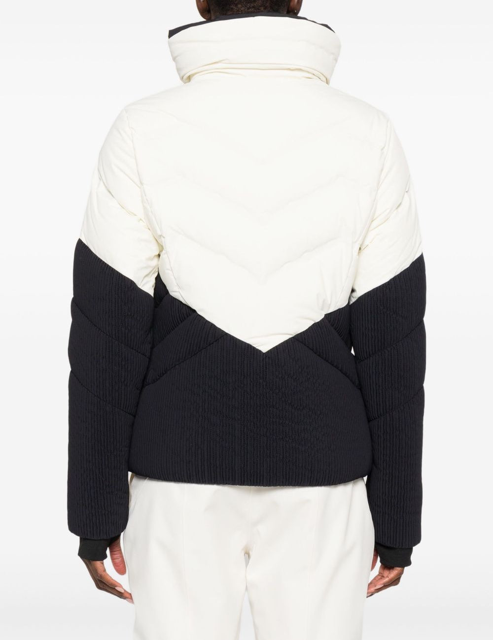 Giacca da sci bicolore in bianco e nero Perfect moment - donna 