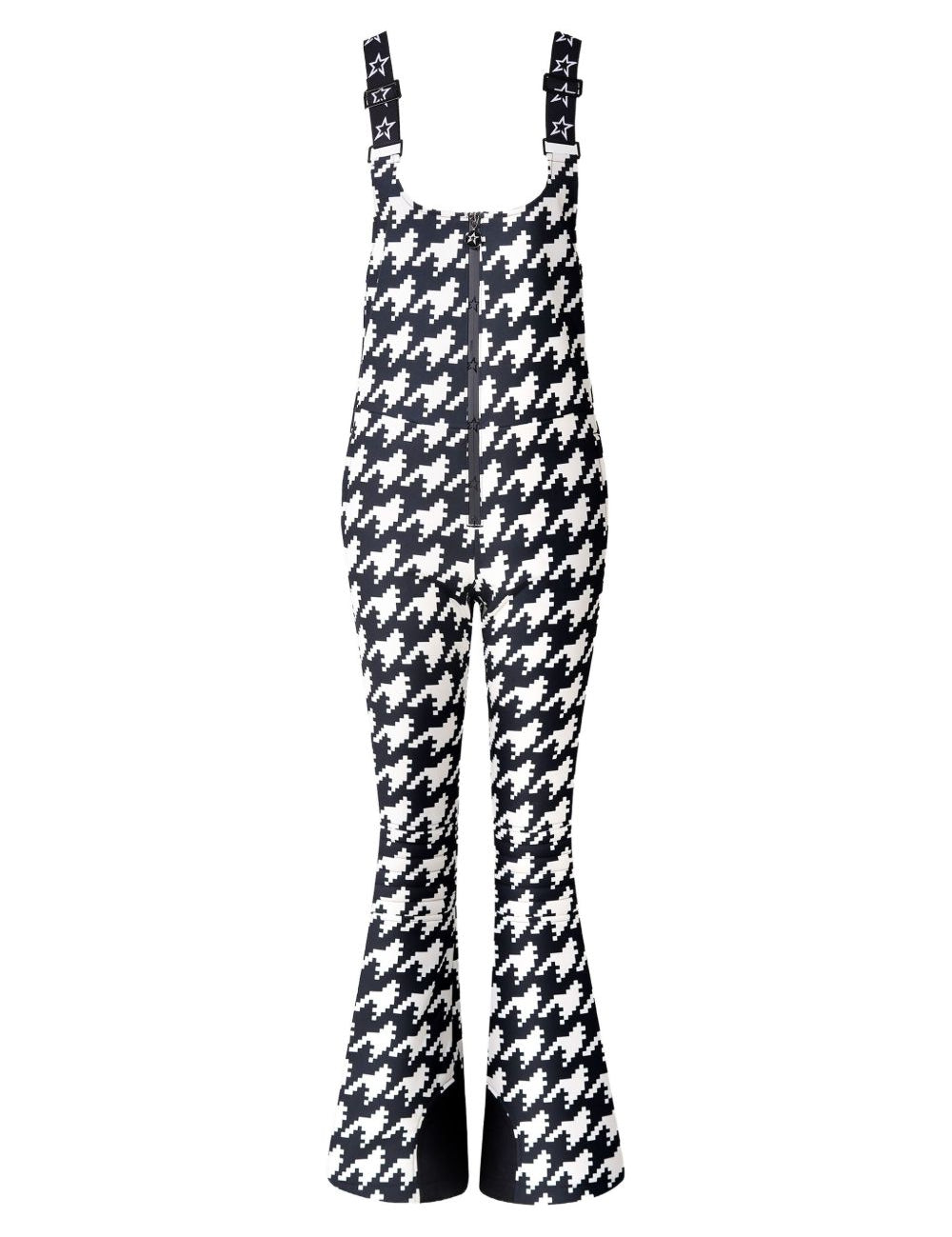 Tuta da sci con fantasia jb in bianco e nero Perfect moment - donna 