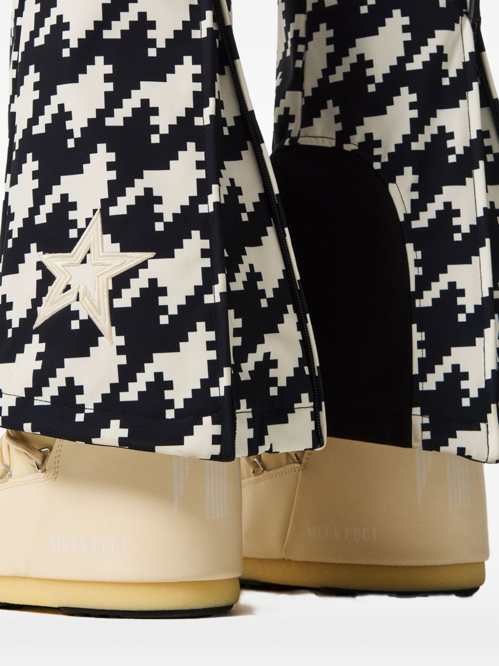 Tuta da sci con fantasia jb in bianco e nero Perfect moment - donna 