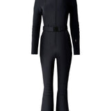 Tuta da sci svasata in nero Perfect moment - donna 