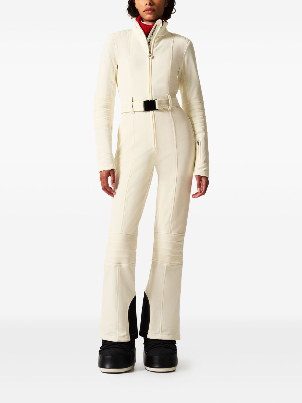 Tuta da sci svasata in bianco Perfect moment - donna 