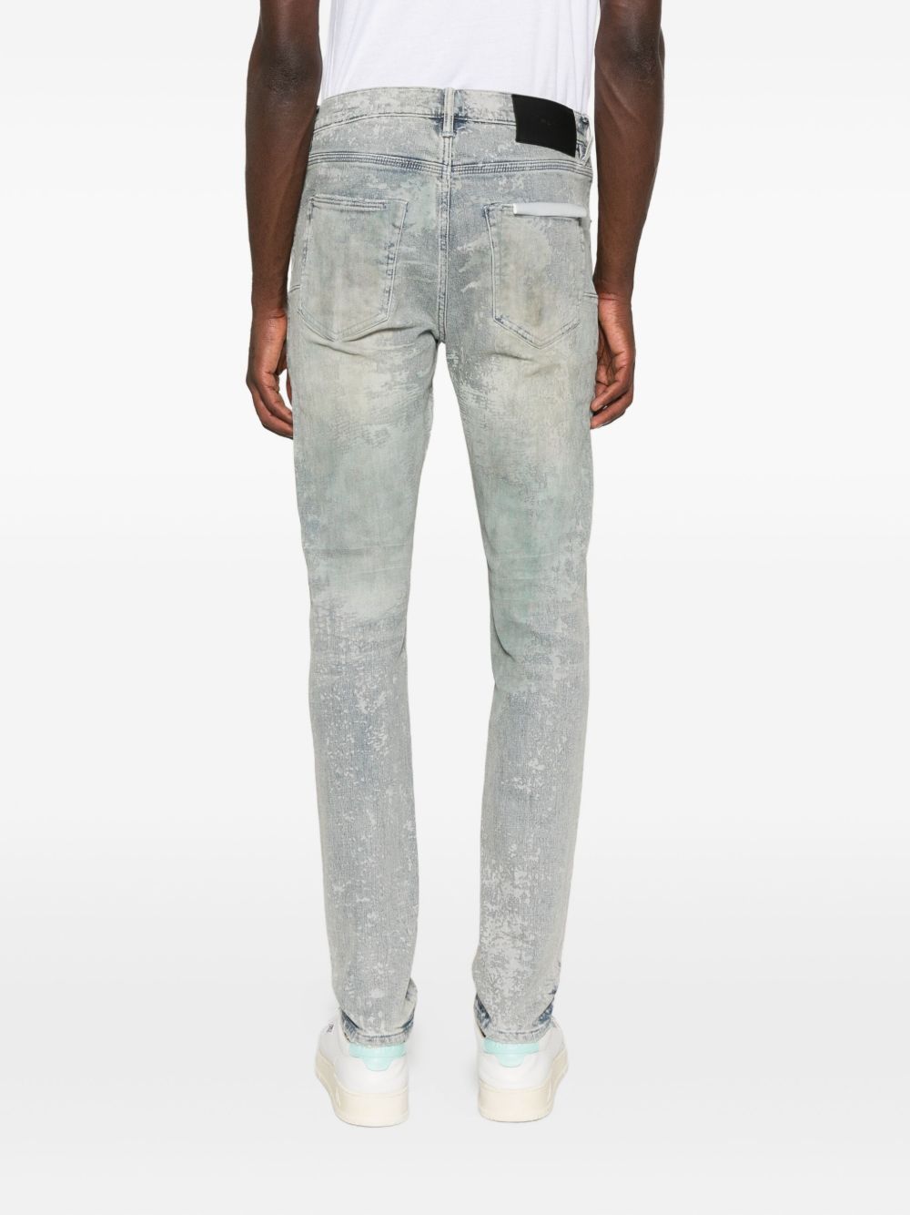 Jeans con effetto vissuto in blu Purple - uomo 
