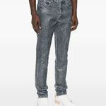 Jeans con lavaggio acido in blu Purple - uomo 