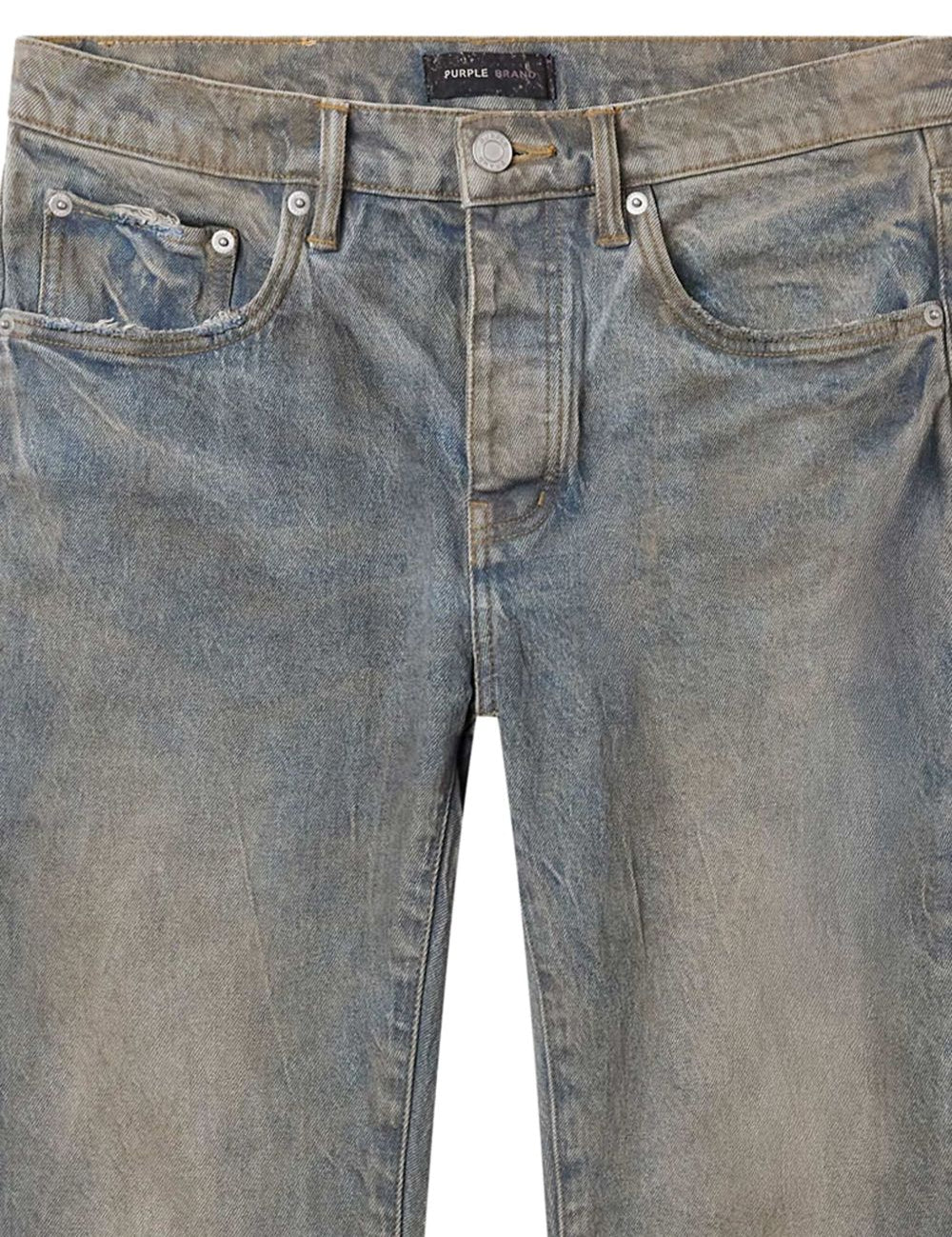 Jeans P001 con effetto schiarito in grigio Purple - uomo 