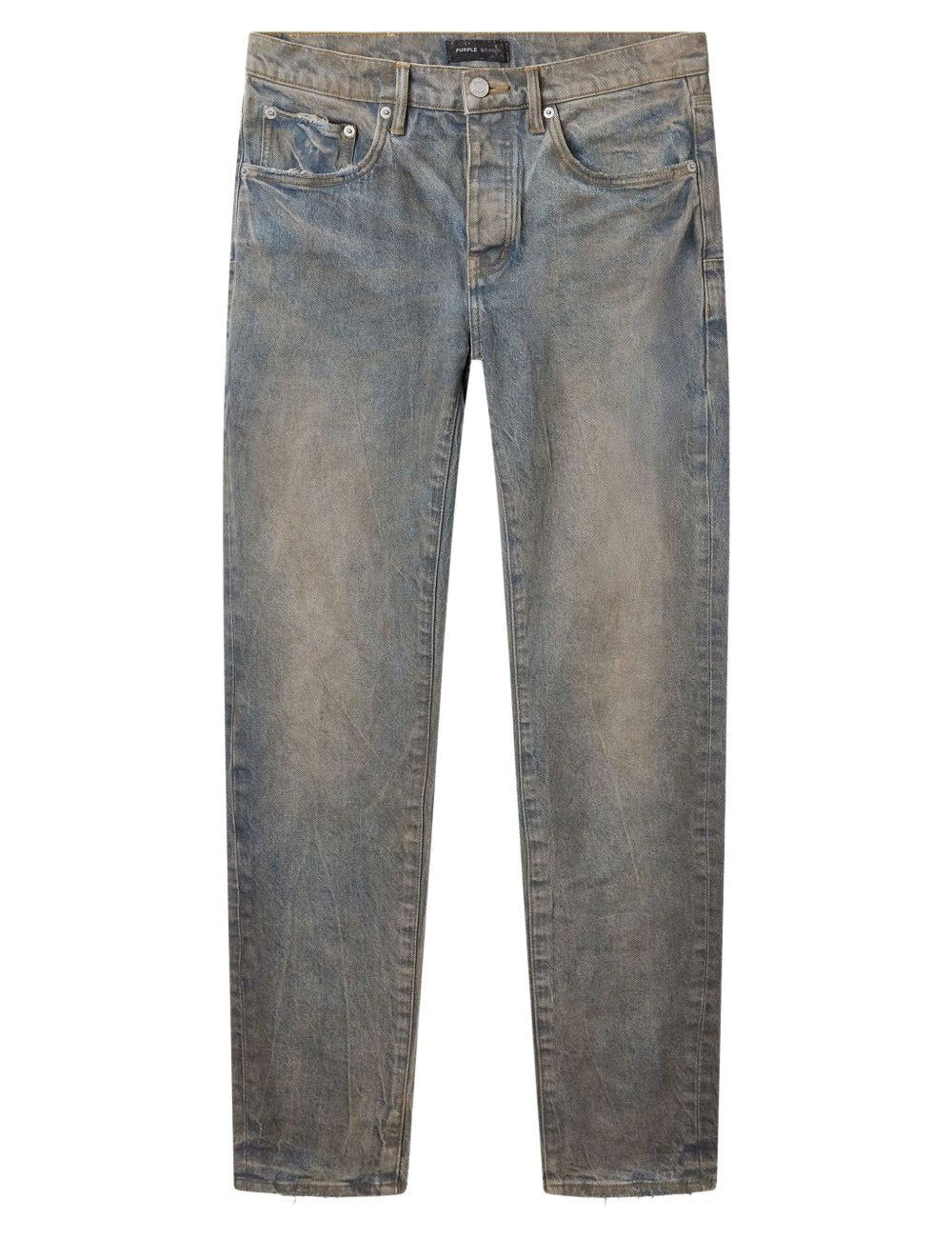 Jeans P001 con effetto schiarito in grigio Purple - uomo 