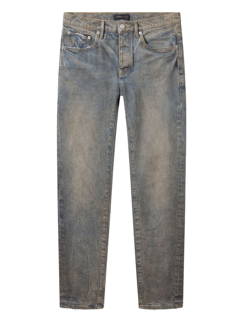 Jeans P001 con effetto schiarito in grigio Purple - uomo 