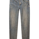 Jeans P001 con effetto schiarito in grigio Purple - uomo 